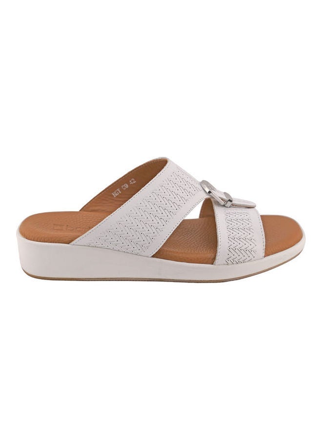 barjeel uno - Comfortable Slip-On Arabic Sandals White - Image 1