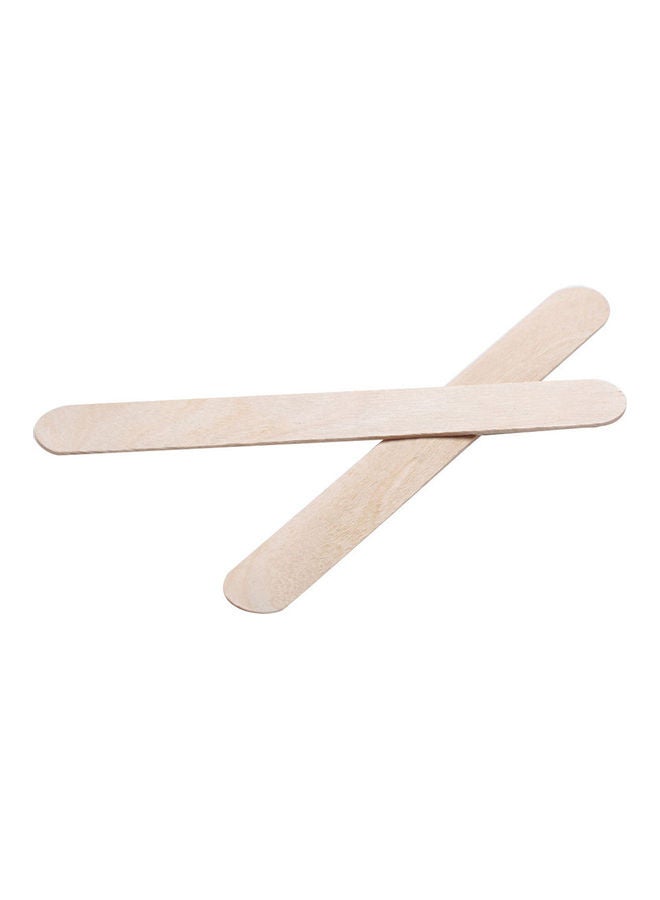 50-Piece Disposable Wax Waxing Hair Removal Wooden Sticks Spatula Pink 11.5x1cm - Image 2