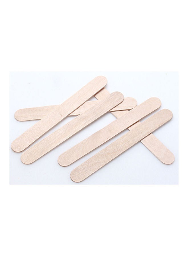 50-Piece Disposable Wax Waxing Hair Removal Wooden Sticks Spatula Pink 11.5x1cm - Image 5