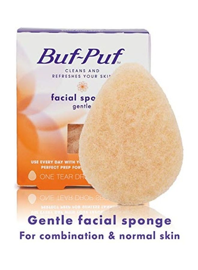 Buf-Puf Dermatologist Developed Facial Sponge Beige 3.5 x 1.19 x 4.13inch