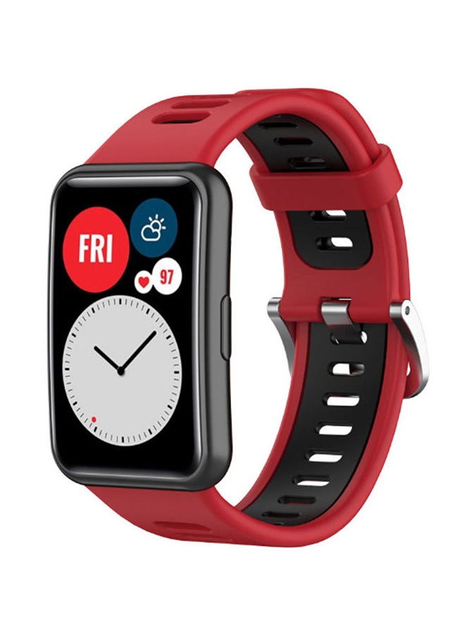SHAPINGFORCE - Replacement Band For Huawei Watch Fit/Elegant Red/Black - Image 1