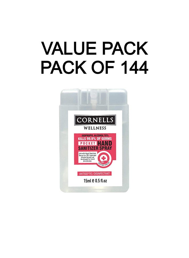 CORNELLS WELLNESS - Sanitizer Spray Pack Of 144 Multicolour 15ml - Image 1