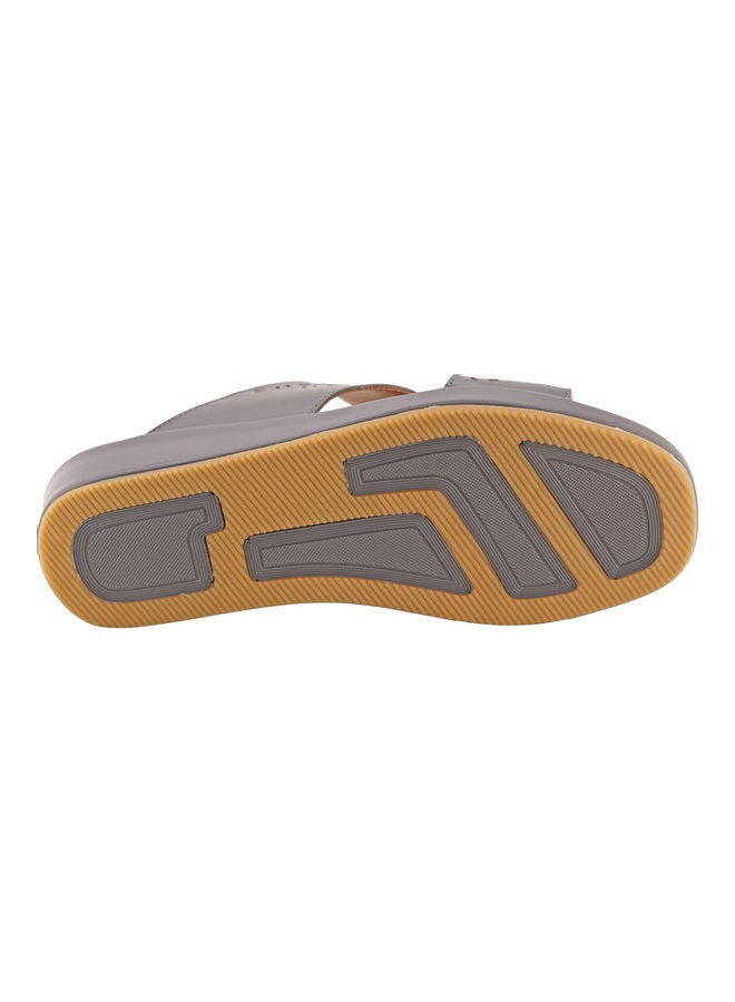 barjeel uno - Comfortable Slip-On Arabic Sandals Grey - Image 1