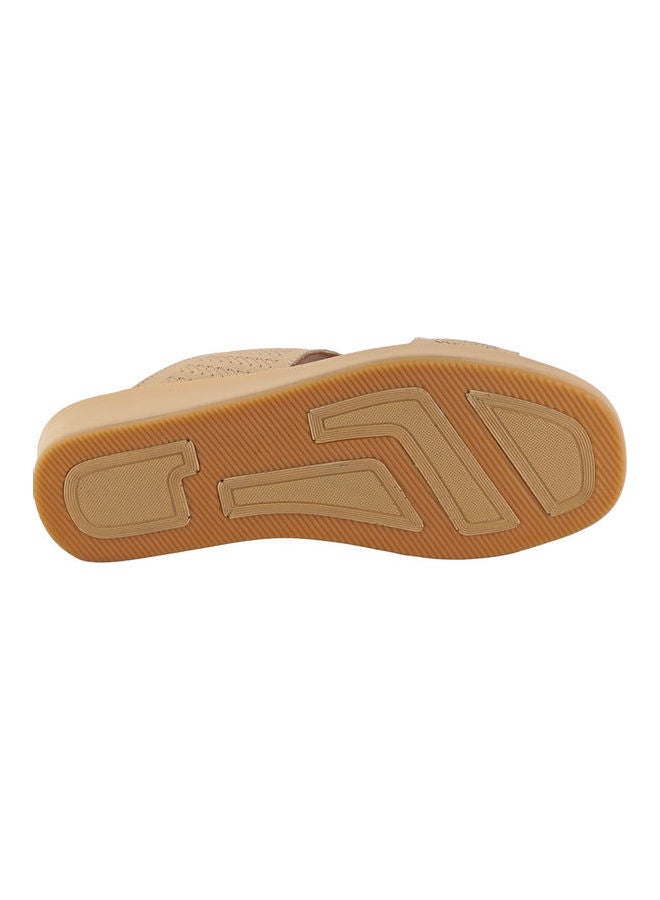 barjeel uno - Comfortable Slip-On Arabic Sandals Beige - Image 1