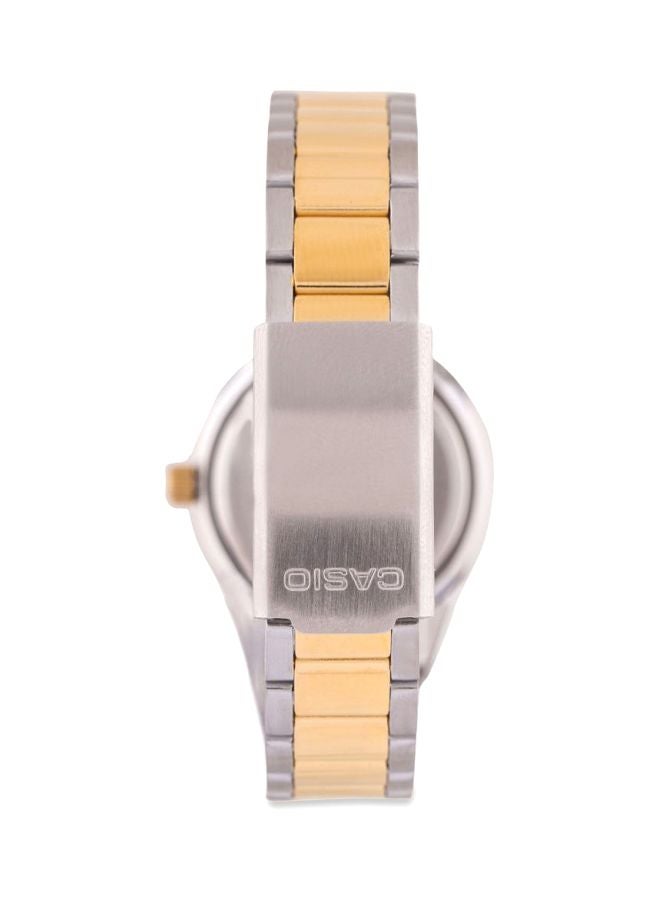 Women's Water Resistant Analog Watch LTP-1253SG-7ADF - 25 mm - Silver/Gold