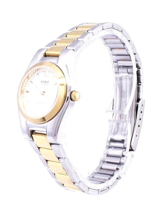 Women's Water Resistant Analog Watch LTP-1253SG-7ADF - 25 mm - Silver/Gold