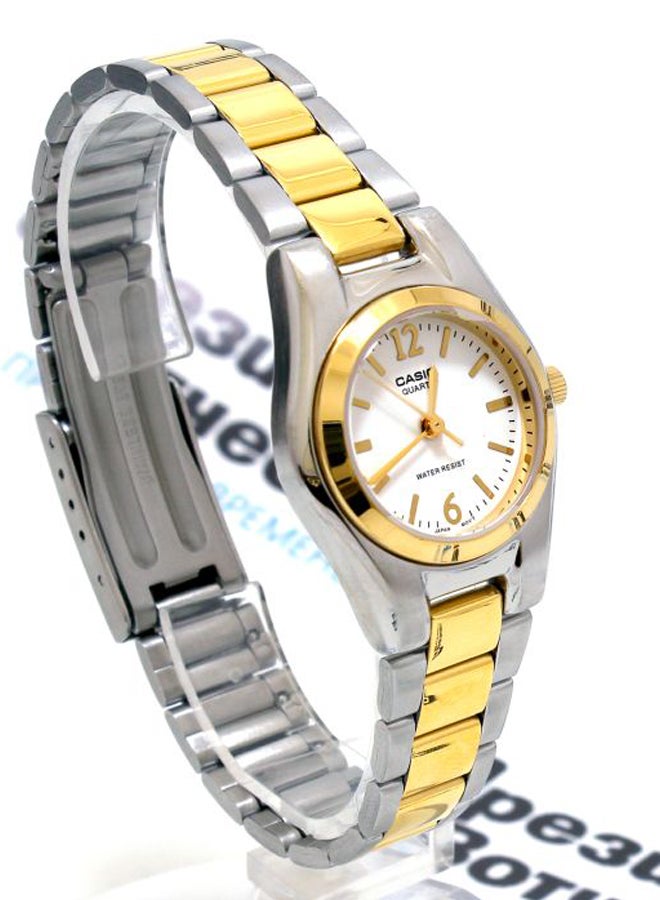 Women's Water Resistant Analog Watch LTP-1253SG-7ADF - 25 mm - Silver/Gold
