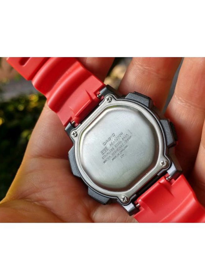CASIO - Boys' Resin Digital Quartz Watch AE-1000W-4AVDF - 48 mm - Red - Image 1