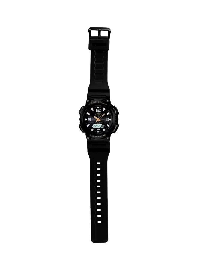 كاسيو ساعة يد رقمية كوارتز بسوار من الستانلس ستيل طراز AQ-S810W-1BVDF - قياس 47 مم - لون أسود للرجال - Image 4