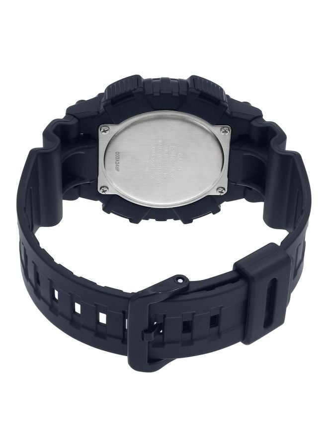 كاسيو ساعة يد رقمية كوارتز بسوار من الستانلس ستيل طراز AQ-S810W-1BVDF - قياس 47 مم - لون أسود للرجال - Image 2