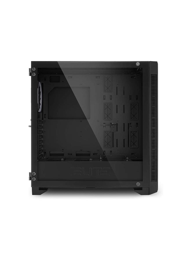 Sharkoon - Elite Shark CA200M Tower PC/Computer Case With LED Lights - Black - Image 1