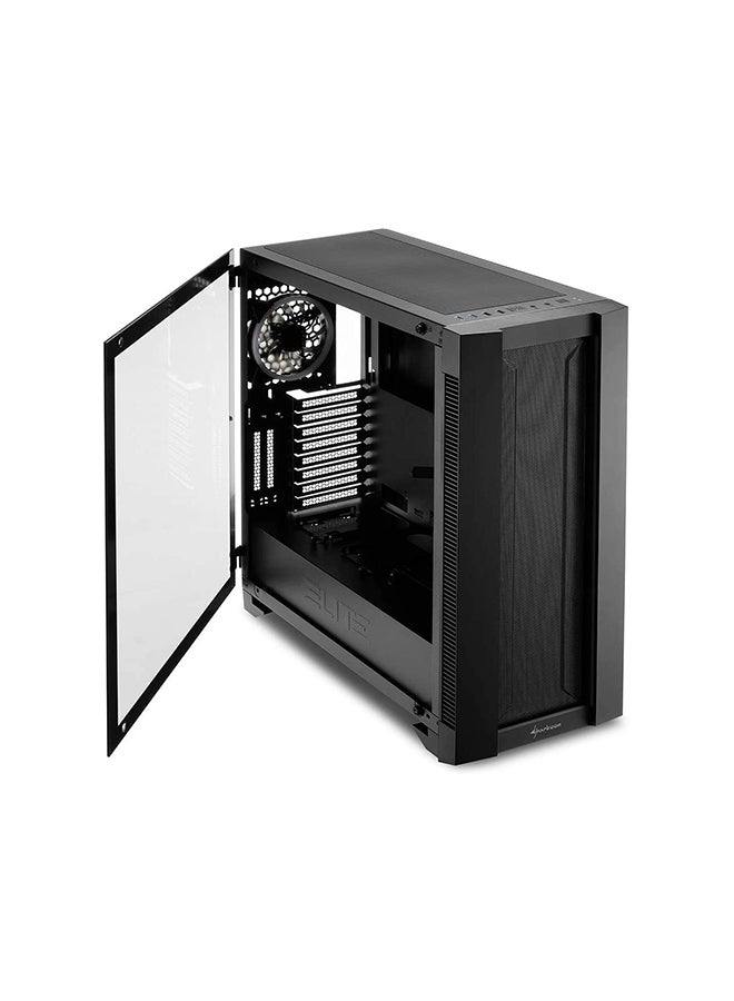 Sharkoon - Elite Shark CA200M Tower PC/Computer Case With LED Lights - Black - Image 1