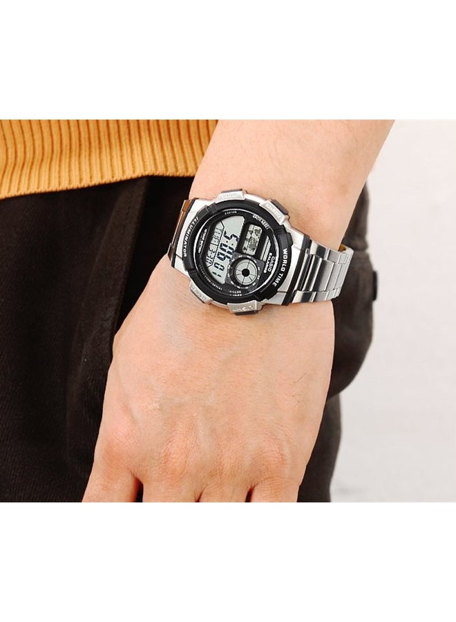 CASIO - Men's Stainless Steel Digital Quartz Watch AE-1000WD-1AVDF - 44 mm - Silver - Image 1