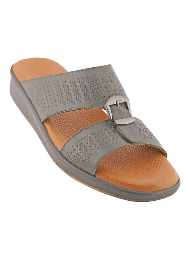 barjeel uno - Comfortable Slip-On Arabic Sandals Green - Image 1