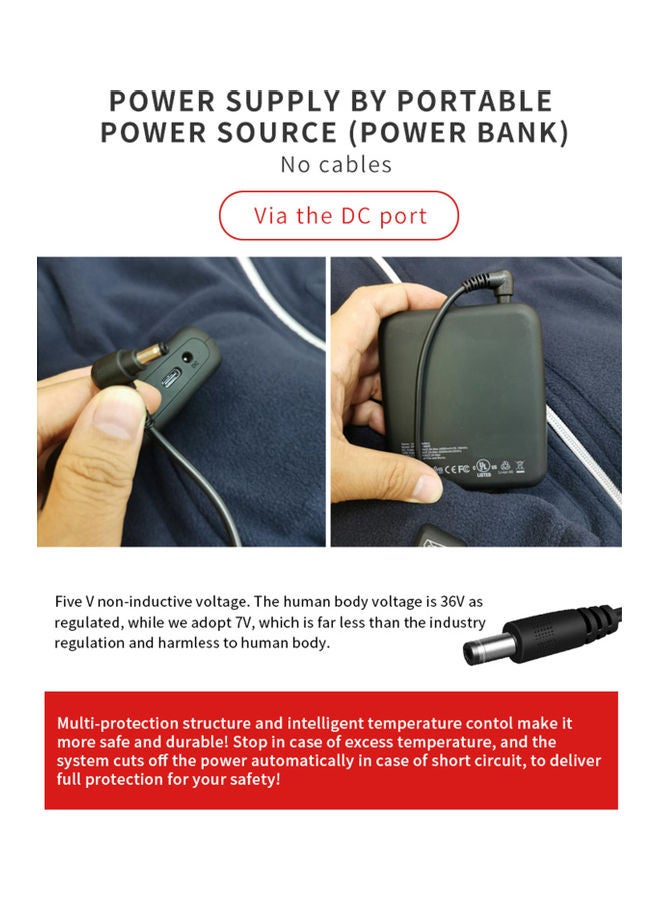 جاكيت حراري كهربائي بمنفذ USB للشحن - Image 2