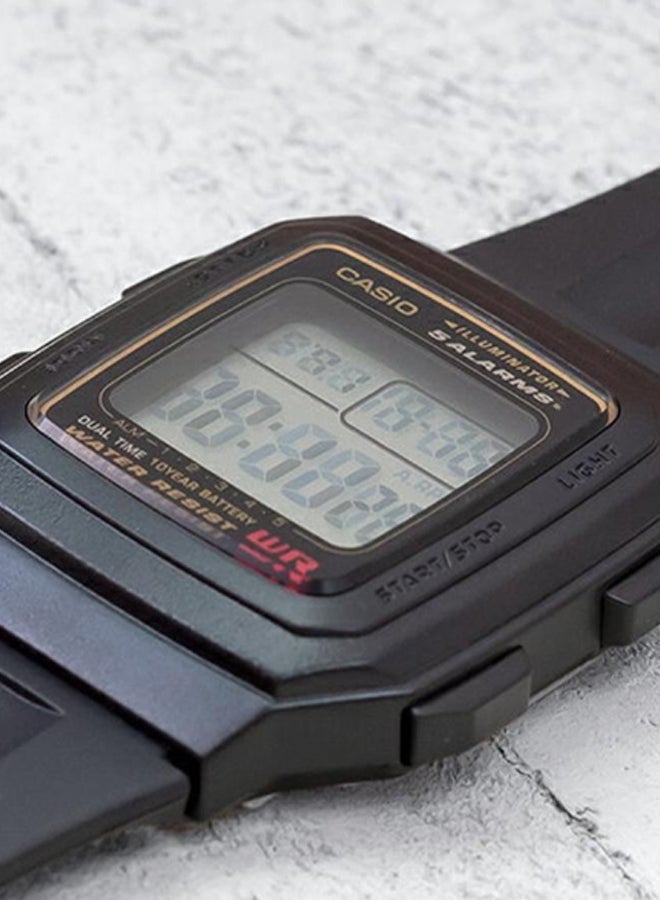 CASIO Men's Illuminator Quartz Digital Watch F-201WA-9ADF - 34 mm - Black  - Image 3