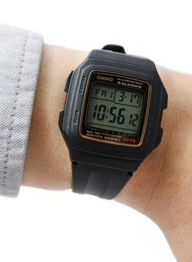 CASIO Men's Illuminator Quartz Digital Watch F-201WA-9ADF - 34 mm - Black  - Image 4