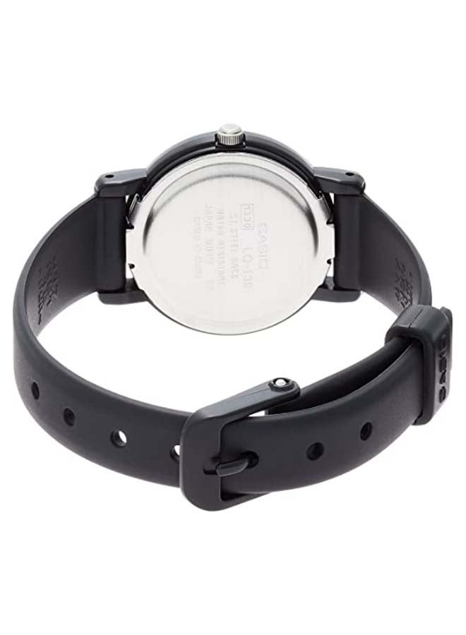 كاسيو ساعة يد كوارتز بعقارب وسوار من الراتينج طراز LQ-139BMV-7ELDF - 25 مم - أسود للنساء - Image 3