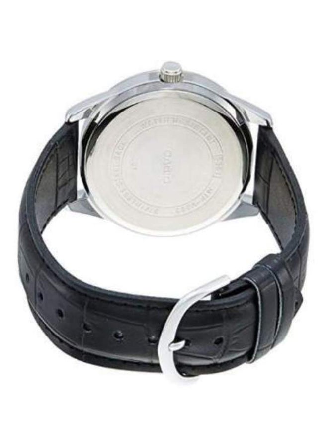 كاسيو ساعة يد كوارتز بعقارب وسوار من الجلد طراز LTP-V005L-7AUDF - 30 مم - أسود للنساء - Image 3