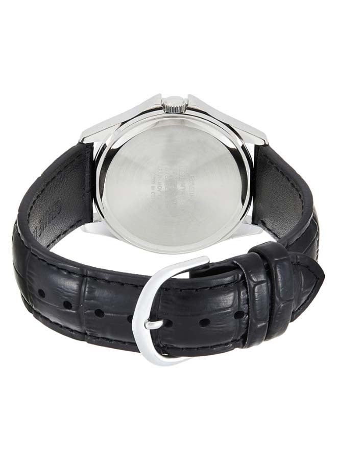 CASIO Men's Leather Quartz Analog Watch MTP-1183E-7ADF - 38 mm - Black - Image 3