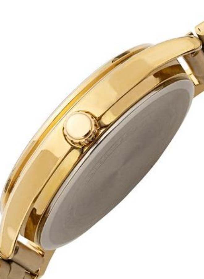 كاسيو ساعة يد كوارتز بعقارب وسوار من الإستانلس ستيل طراز MTP-V006G-9BUDF - 38 مم - ذهبي للرجال - Image 3