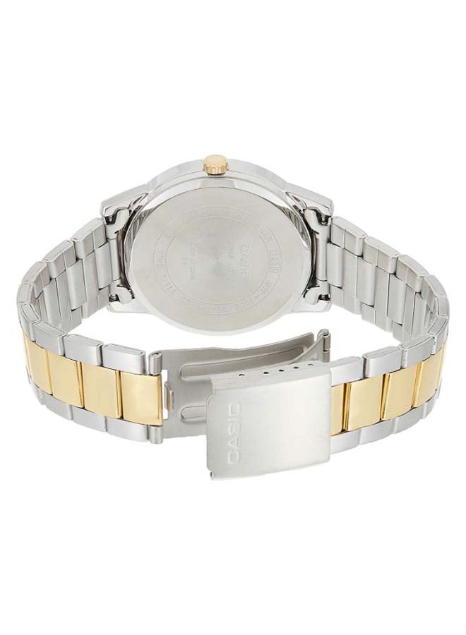 CASIO Women's Fabric Analog Quartz Watch MTP-1303SG-7AVDF - 40 mm - Silver/Gold - Image 2