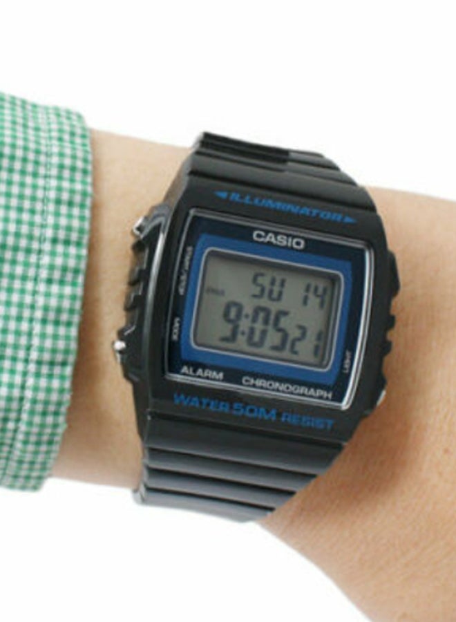 CASIO - Boys' Water Resistant Classic Digital Chronograph Watch W215H-8A - 40 mm - Black - Image 1