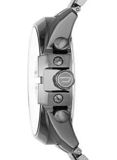 DIESEL Men's Mega Chief Round Shape Stainless Steel Chronograph Wrist Watch 51 mm - Grey - DZ4329  - Image 3