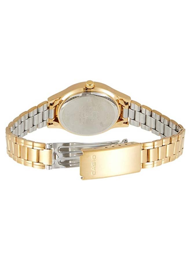 CASIO Women's Water Resistant Analog Watch LTP-1128N-9A - 27 mm - Gold - Image 3