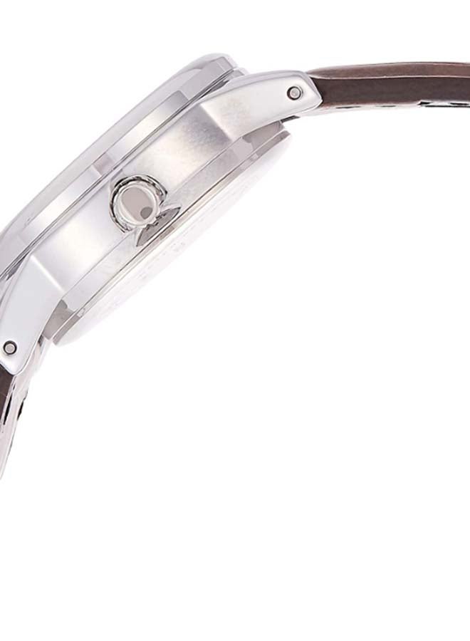 كاسيو ساعة يد بعقارب وسوار من الجلد طراز LTP-V002L-7B2 - مقاس 31 مم - لون بني للنساء - Image 4