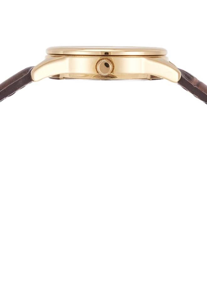 كاسيو ساعة يد بعقارب وسوار من الجلد طراز LTP-V005GL-7B - مقاس 28 مم - لون بني للنساء - Image 5