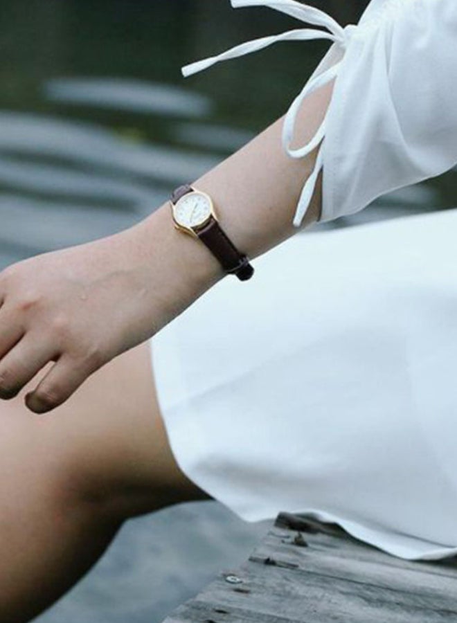 CASIO Women's Leather Analog Watch LTP-1094Q-7B6RDF - 22 mm - Brown - Image 5