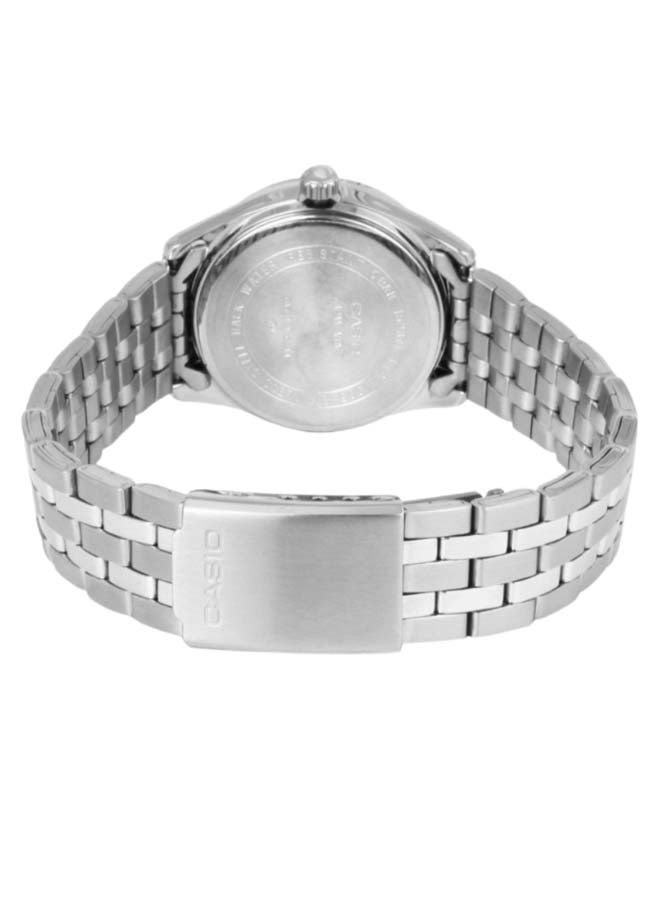 كاسيو ساعة يد بعقارب وسوار من الإستانلس ستيل طراز MTP1335D-2AV - 38 مم - فضي للرجال - Image 3