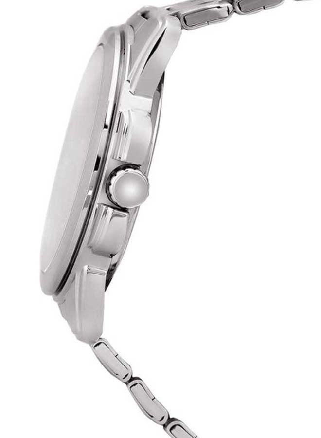 كاسيو ساعة يد بعقارب وسوار من الإستانلس ستيل طراز MTP1335D-2AV - 38 مم - فضي للرجال - Image 4