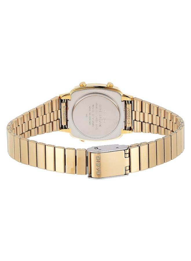 كاسيو ساعة يد رقمية بسوار من الإستانلس ستيل طراز LA-670WGA-1DF مقاس 25 مم - لون رمادي للنساء - Image 3