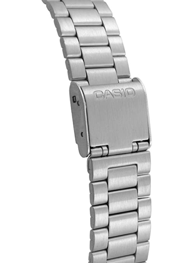 كاسيو ساعة يد رقمية بسوار من الإستانلس ستيل طراز A168WA-1WYEF - 36 مم - فضي للرجال - Image 2
