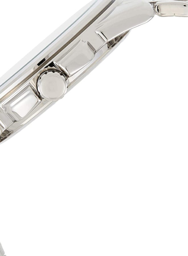 كاسيو طقم ساعة يد بعقارب مقاومة للماء بسوار من الإستانلس ستيل طراز MTP 1314D 1A/ 1314D 5AV - 50 مم - فضي للنساء - Image 4