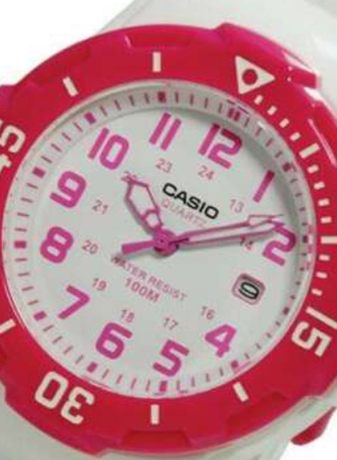 CASIO - Women's Water Resistant Resin Analog Watch LRW-200H-4B - 39 mm - White - Image 1