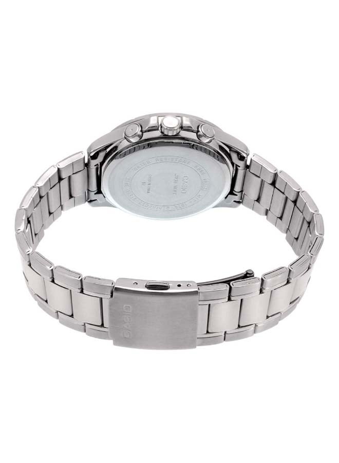 CASIO Men's Stainless Steel Chronograph Wrist Watch MTP-1374D-5AVDF - 44 mm - Silver - Image 3
