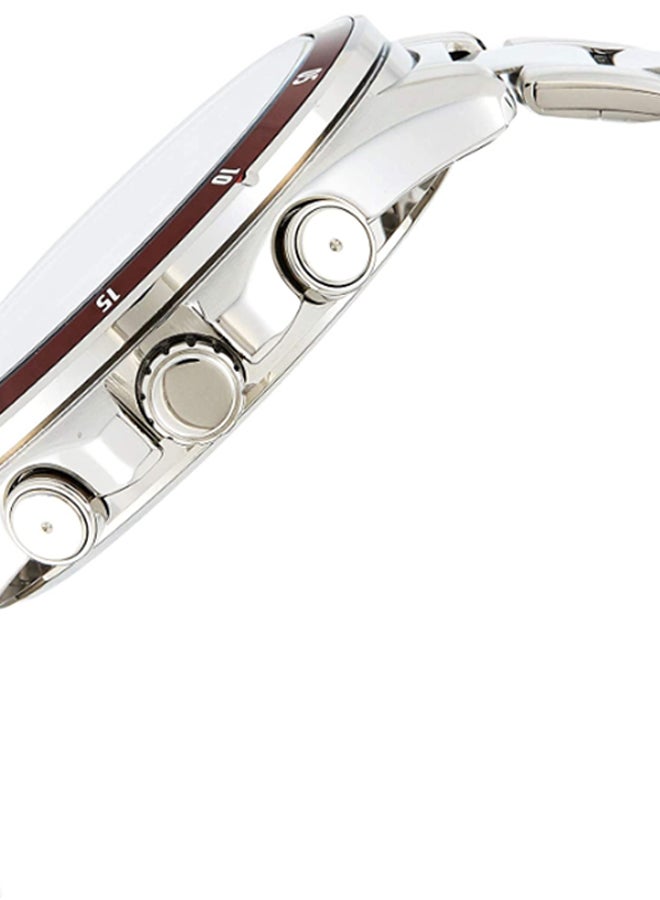 CASIO Men's Stainless Steel Chronograph Wrist Watch MTP-1374D-5AVDF - 44 mm - Silver - Image 4