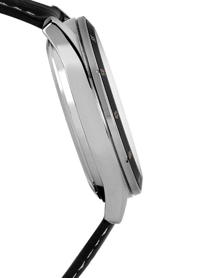 كاسيو ساعة يد جلد كرونوغراف MTP-1374L-1A - 44 ملم - أسود - Image 4