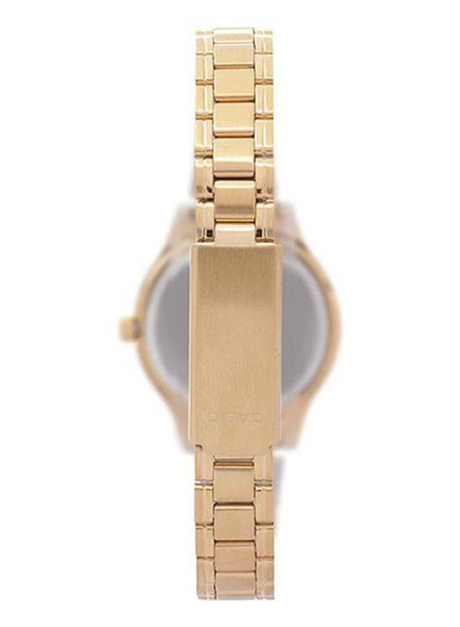 كاسيو ساعة يد معدنية بعقارب طراز LTP-1128N-9A - قياس 27 مم - لون ذهبي للنساء - Image 2