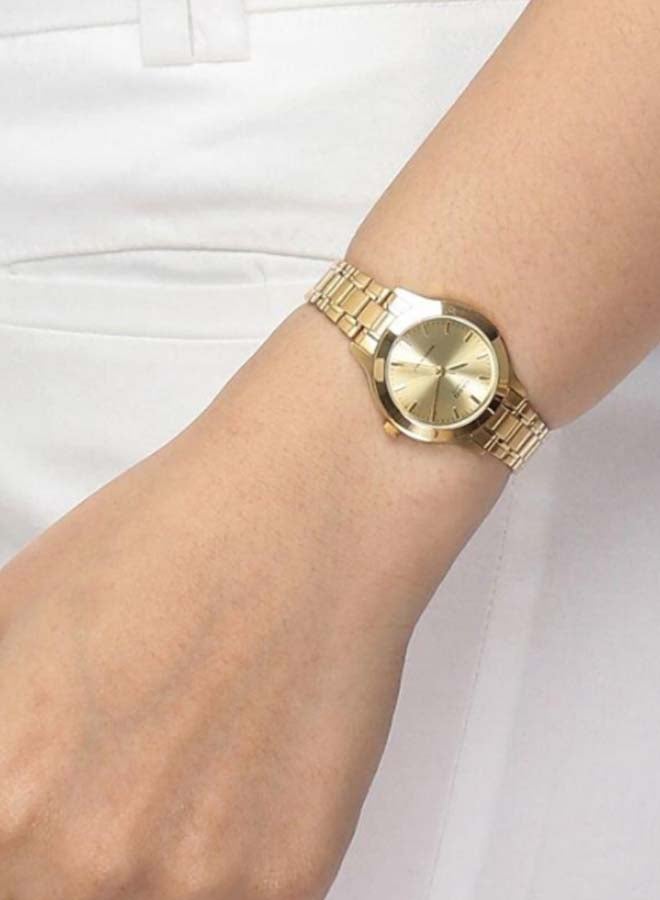 كاسيو ساعة يد معدنية بعقارب طراز LTP-1128N-9A - قياس 27 مم - لون ذهبي للنساء - Image 4