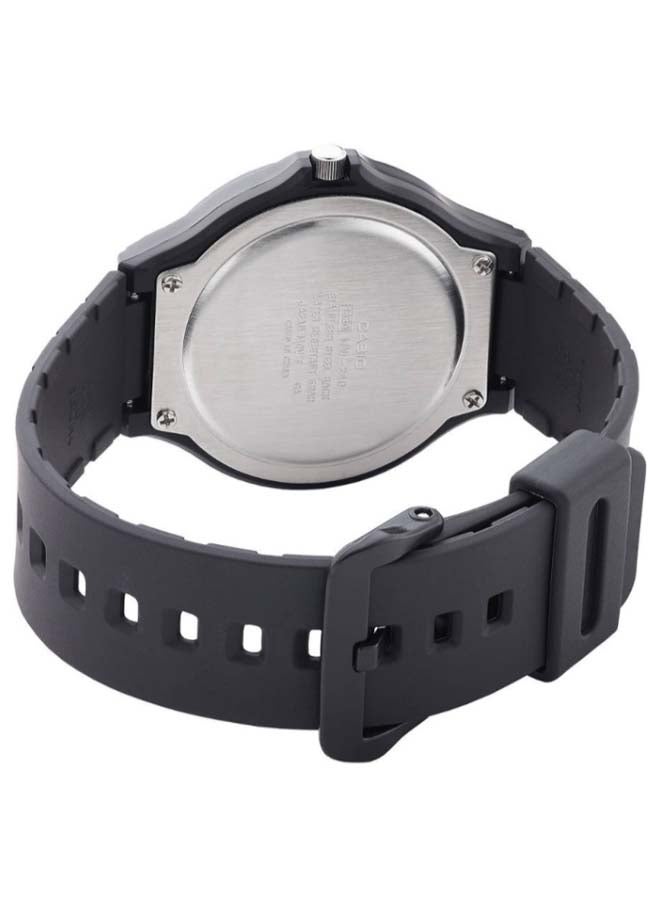 كاسيو ساعة يد بعقارب وسوار من الراتينج طراز MW-240-3BVDF - 44 مم - أسود للرجال - Image 3