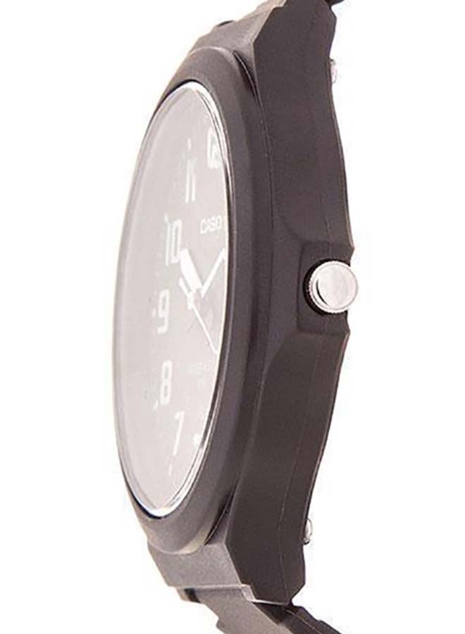 كاسيو ساعة يد بعقارب وسوار من الراتينج طراز MW-240-3BVDF - 44 مم - أسود للرجال - Image 4