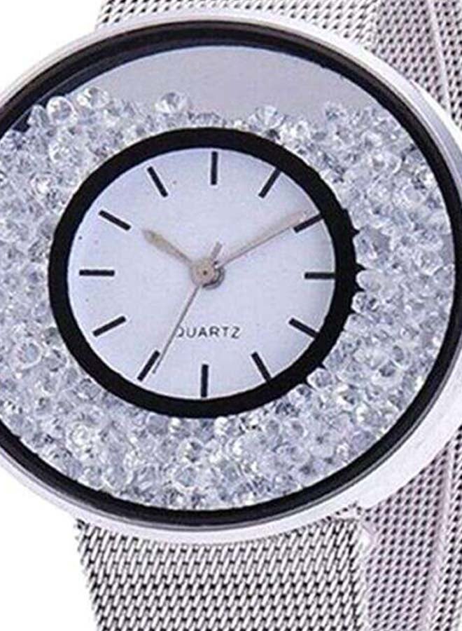 شاربدو ساعة يد بعقارب مرصعة بالأحجار طراز ZLF13-3 للنساء - Image 4