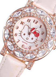 Cool Baby Girls' Leather Strap Wrist Watch NR262 - 40 mm - Pink  - Image 3