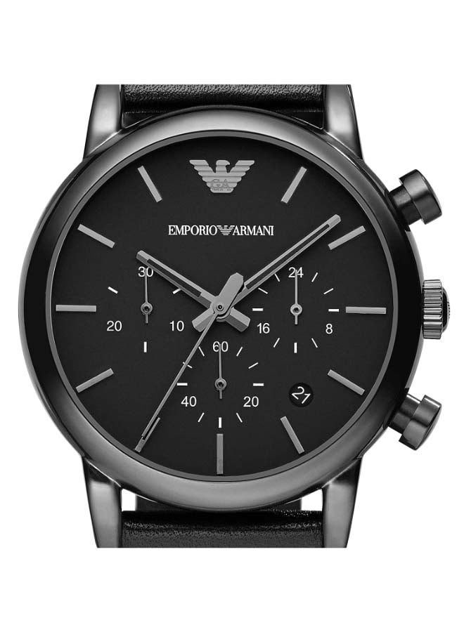 امبوريو ارماني ساعة يد كرونوغراف كلاسيكية طراز AR1737 - مقاس 41 مم - لون أسود للرجال - Image 4