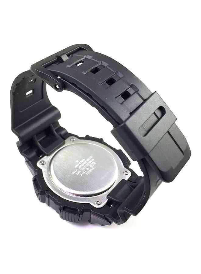 كاسيو ساعة يد كوارتز كلاسيكية بسوار من الراتينج طراز W735H - مقاس 51 مم - لون أسود للرجال - Image 5