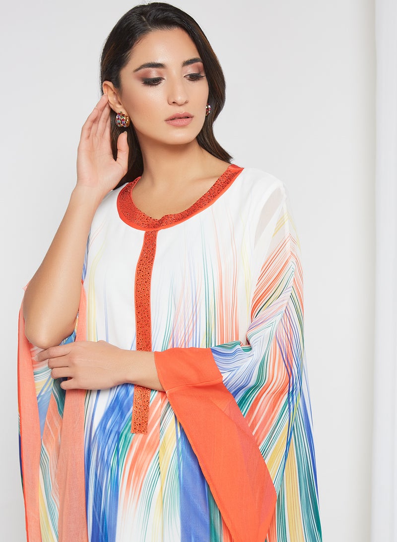 Bousni - Beads Embellished Kaftan Multicolour - Image 1